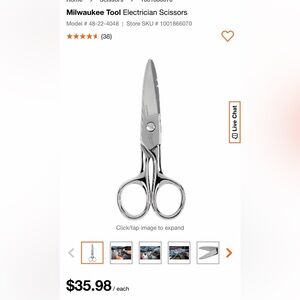 Milwaukee Silver Electrician Scissors